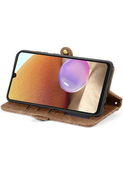 Samsung Galaxy A32 4g Için Flip Case Deri Kılıf Kapak Basit Cüzdan (Yurt Dışından)