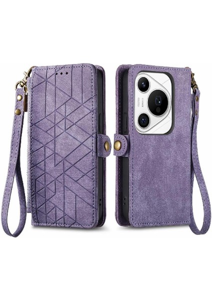 Huawei Pura 70 Pro Için Flip Case Artı Darbeye Deri Kılıf Kapak Çevirin (Yurt Dışından)