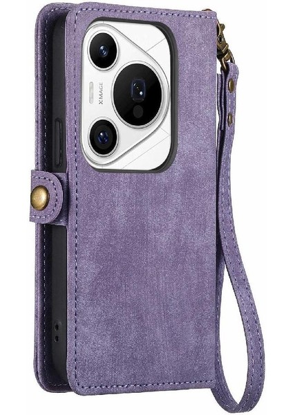 Huawei Pura 70 Pro Için Flip Case Artı Darbeye Deri Kılıf Kapak Çevirin (Yurt Dışından)