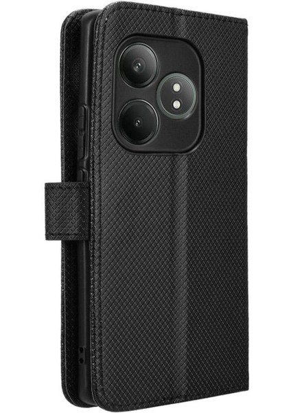 Realme Gt 6 Kickstand Kapak Kart Tutucu Manyetik Cüzdan Için Kılıf (Yurt Dışından)
