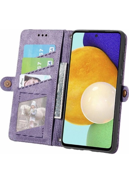 Mays Home1 Samsung Galaxy Için Flip Case A52S 5g Darbeye Kapak Kapak Basit Cüzdan (Yurt Dışından)