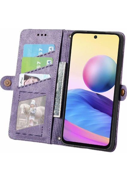Xiaomi Redmi Not 10 Için Flip Case 5g Kapak Çevirin Darbeye Deri Kılıf (Yurt Dışından)