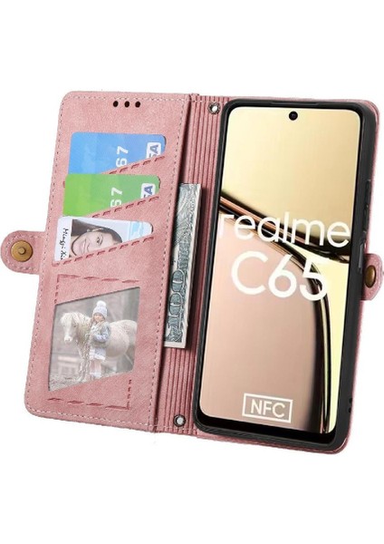 Realme C65 Flip Kapak Kılıf Için Flip Case Basit Iş Cüzdan (Yurt Dışından)