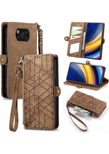 Xiaomi Poco X3 Pro Için Flip Case Basit Iş Kapak Çevirin Cüzdan Deri (Yurt Dışından)