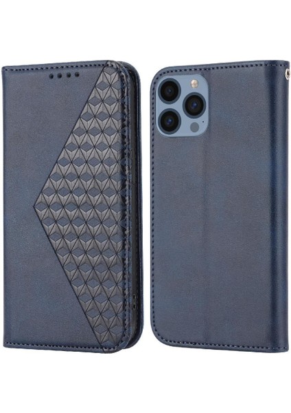 IPhone 14 Için Flip Case Pro Max Eşkenar Dörtgen Şekli Günlük Kullanım El Kayışı Standı (Yurt Dışından)