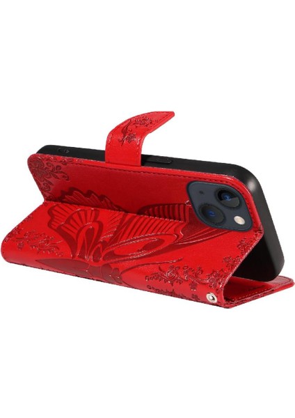 IPhone 14 Için Flip Case Artı Kredi Kartı Yuvası ile Yüksek Kaliteli Deri (Yurt Dışından)