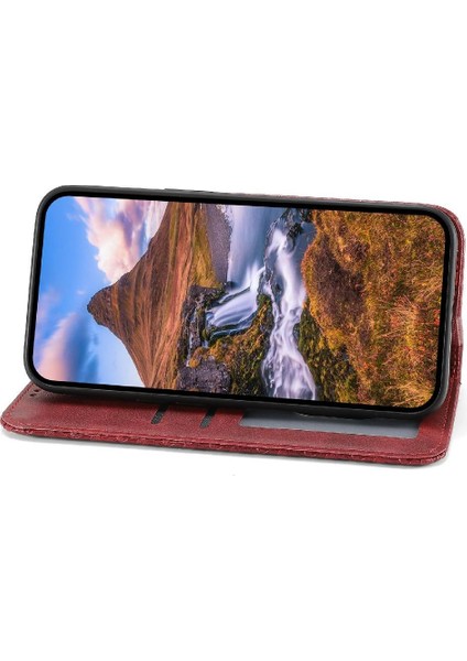 IPhone 13 Için Flip Case Pro Max Eşkenar Dörtgen Şekli Günlük Kullanım Cüzdan El Kayışı (Yurt Dışından)