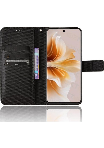 Oppo A3 Pro 5g Kickstand Kart Tutucu Manyetik Cüzdan Kapak Için Kılıf (Yurt Dışından)
