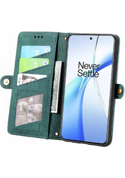 Oneplus Nord Ce4 Için Flip Case Basit Iş Cüzdan Darbeye Deri (Yurt Dışından)