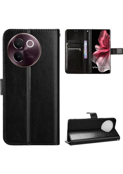 Vivo V30E 5g Kart Tutucu Cüzdan Için Kılıf Manyetik Kapak Çevirin (Yurt Dışından)