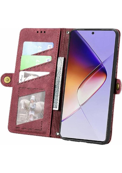 Infinix Not 40 Cüzdan Için Flip Case Basit Iş Kapak Kapak Darbeye (Yurt Dışından)