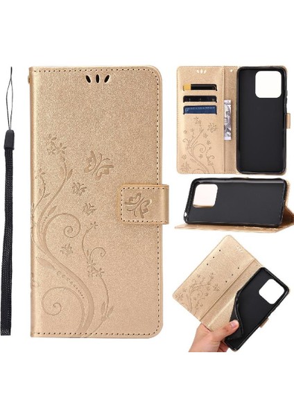 Xiaomi Redmi 12C Kickstand Manyetik Kapatma Pu Deri Bilek Için Filp Durumda (Yurt Dışından)