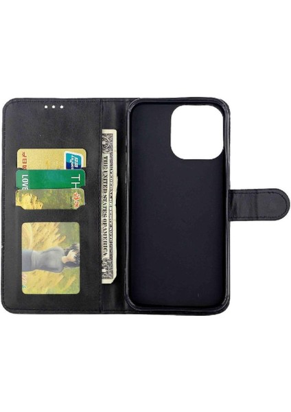 IPhone 14 Için Filp Durumda Pro Max Kart Tutucu Tam Koruma Manyetik Pu (Yurt Dışından)