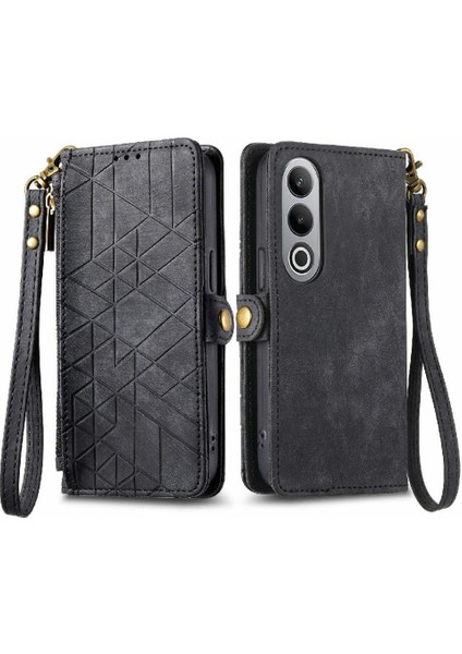 Oneplus Nord Ce4 Için Flip Case Basit Iş Cüzdan Darbeye Deri (Yurt Dışından)