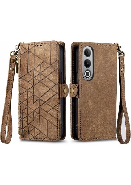 Oneplus Nord Ce4 Için Flip Case Basit Iş Cüzdan Darbeye Deri (Yurt Dışından)
