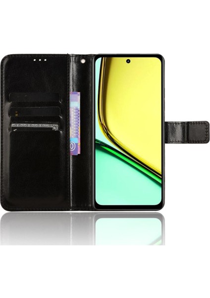 Realme 12 Lite 4g Için Kılıf Kart Tutucu Cüzdan Manyetik Kapak Çevirin (Yurt Dışından)