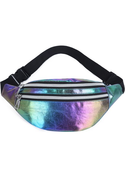 Kadın Bel Çantası, Erkek Koşu Bel Çantası, Açık Renkli Lazer Omuz Crossbody Cep Telefonu Çantası (Yurt Dışından)