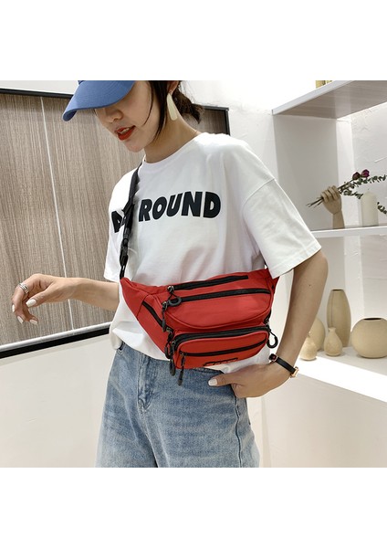 Modaya Uygun Büyük Kapasiteli Bel Çantası, Gündelik Açık Hava Sporları Omuz Crossbody Çantası, Erkekler ve Kadınlar Için Göğüs Çantası (Yurt Dışından)