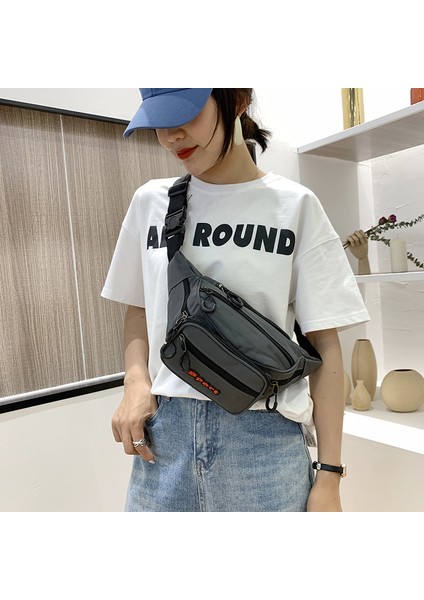 Modaya Uygun Büyük Kapasiteli Bel Çantası, Gündelik Açık Hava Sporları Omuz Crossbody Çantası, Erkekler ve Kadınlar Için Göğüs Çantası (Yurt Dışından)