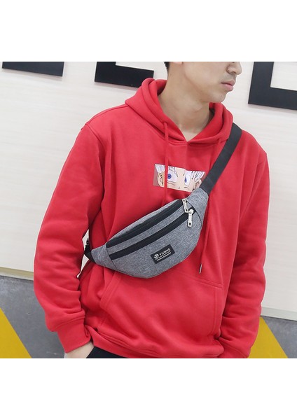 Çok Fonksiyonlu Erkek Cep Telefonu Bel Çantası Açık Hava Sporları Koşu Göğüs Çantası Erkek ve Kadın Moda Yeni Crossbody Çanta (Yurt Dışından)