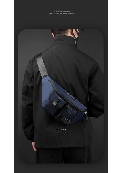 Crossbody Çanta, Erkek Göğüs Çantası, Şık Omuz Çantası, Cep Telefonu Omuz Çantası, Gündelik Sırt Çantası, Spor Bel Çantası (Yurt Dışından)