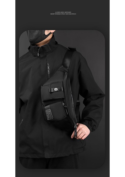Crossbody Çanta, Erkek Göğüs Çantası, Şık Omuz Çantası, Cep Telefonu Omuz Çantası, Gündelik Sırt Çantası, Spor Bel Çantası (Yurt Dışından)