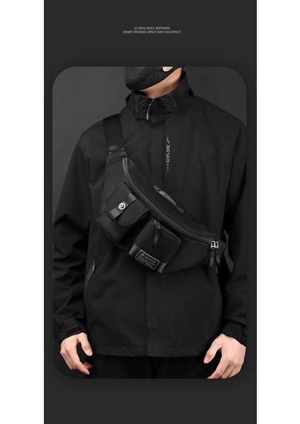 Crossbody Çanta, Erkek Göğüs Çantası, Şık Omuz Çantası, Cep Telefonu Omuz Çantası, Gündelik Sırt Çantası, Spor Bel Çantası (Yurt Dışından)