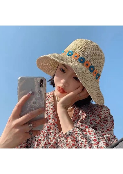Yaz Dış Mekan Güneş Koruması Uv Vizörlü Kadın Şapkası (Yurt Dışından)