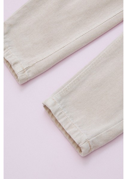 Bej Ayıcıklı Göğüs Cepli Kız Çocuk Salopet Tulum 18755 indirimleri