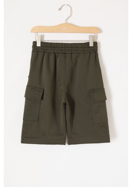 Haki Kargo Cepli Erkek Çocuk Beli Lastikli Şort 19081 fiyatları