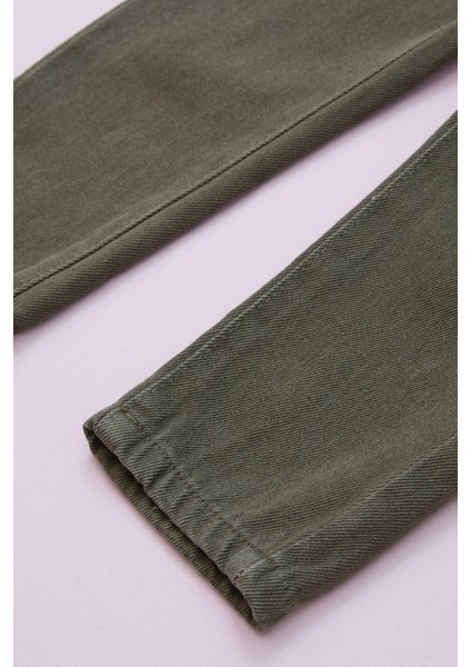 Haki Ayıcıklı Göğüs Cepli Kız Çocuk Salopet Tulum 18754 indirimleri