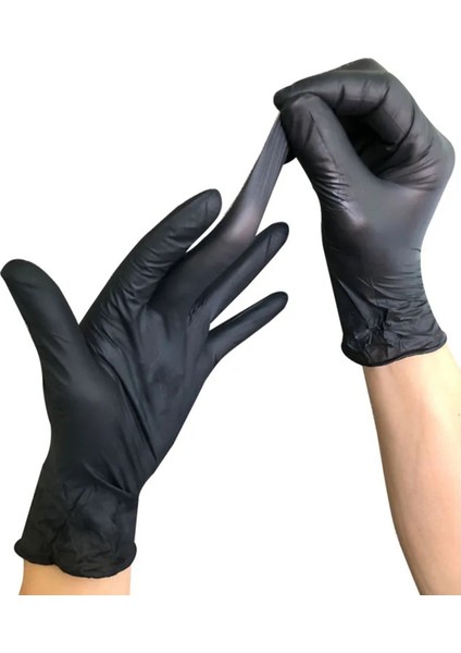 Smh Medikal Pudrasız Nitril Latex Muayene Eldiveni Siyah 100 Adet Medium modelleri