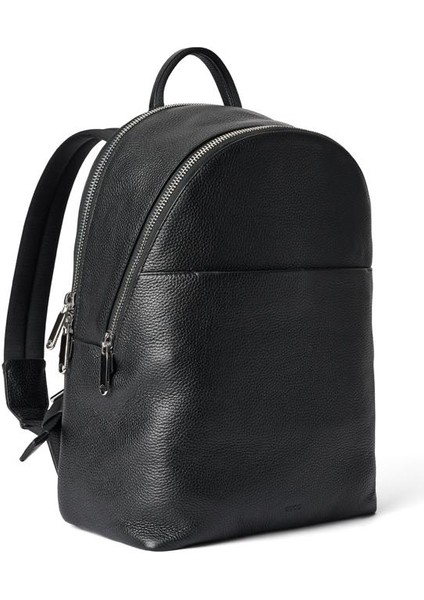 Round Pack L Pebbled Leather Bag