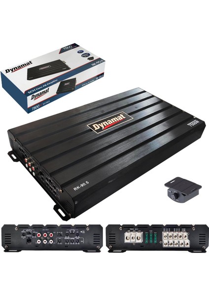 Rk-90.5 Oto Anfi Stereo 7500 Watt 5 Kanal Bass Kontrol 4X90W+400W
