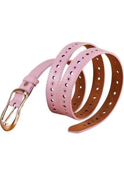 Kuşak Metal Tokalı Saf Renk Kemer Kemeri (Yurt Dışından)