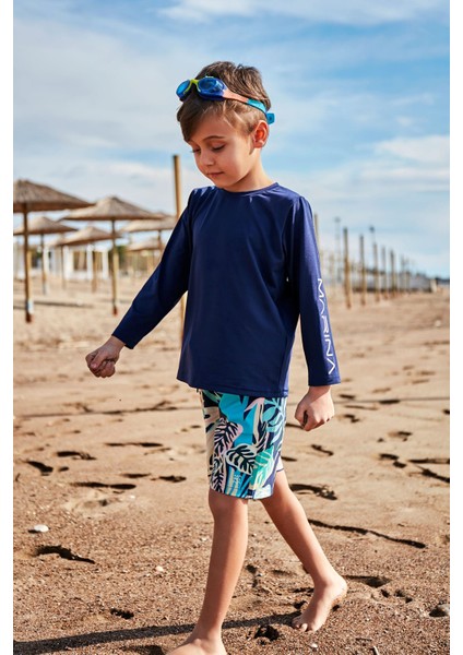 Lacivert Desenli Erkek Çocuk Şort B2431 fiyatları