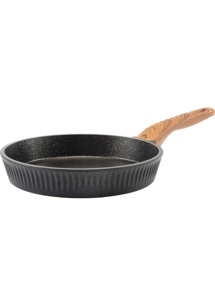 Premium Bio Granit Alüminyum Döküm Nisch Tencere Seti (Siyah-Siyah Kulp)