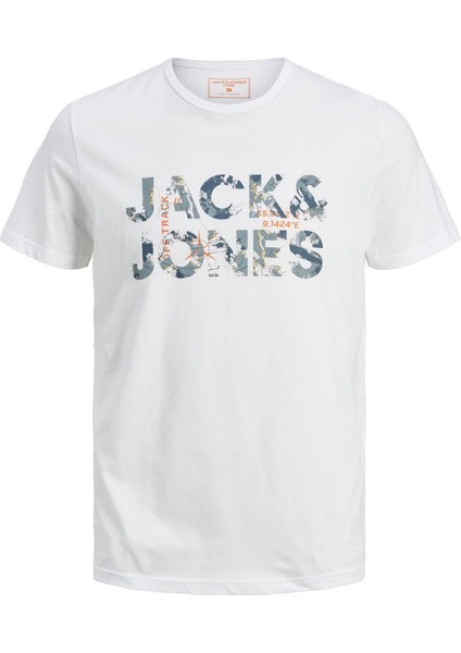 Jack & Jones Bisiklet Yaka Logo Baskili Tisört-12215700