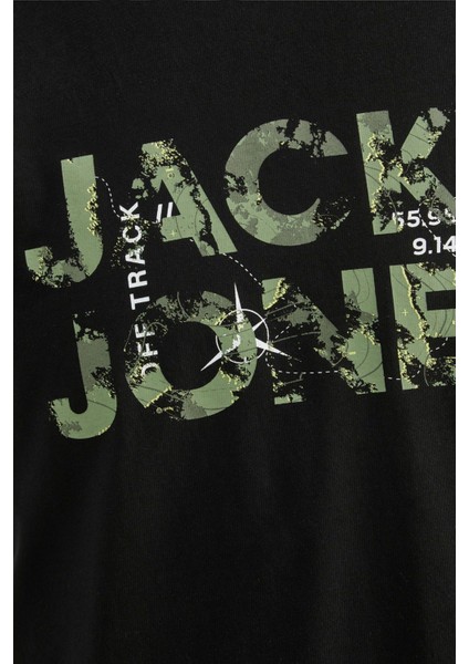 Jack & Jones Bisiklet Yaka Logolu Tişört - Techlogo-12215700