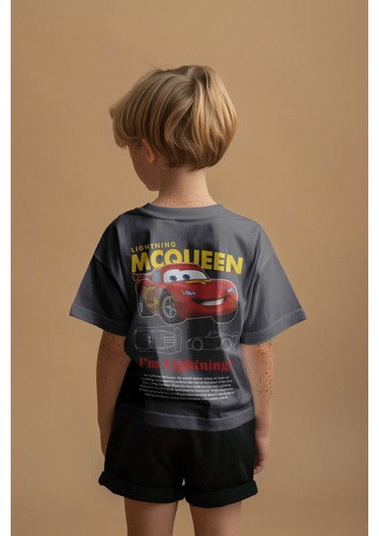 Sally & Mcqueen Cars %100 Pamuklu Bisiklet Yaka Unisex Çocuk T-Shirt
