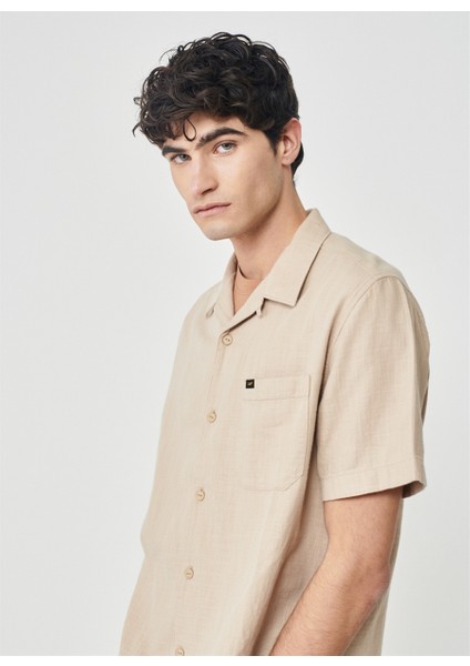 Regular Fit Bej Erkek Gömlek L67PLDUQ_KISA Kollu Gömlek Beden: Xl indirimleri