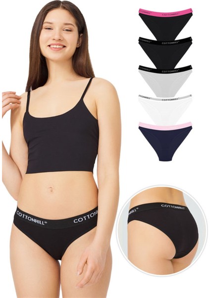 Pamuklu Basic Kadın Bikini Külot 5'li Paket