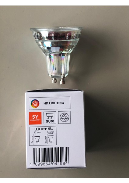 5 Adet Ledvance Gu 10 Dimli LED 4.5W=50W 350 Lümen 2700 Kelvin Sarı