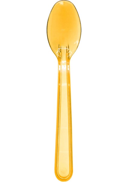 Tatlı-Dondurma Kaşığı Turuncu (Transparan) 12,5cm - 50 Adet
