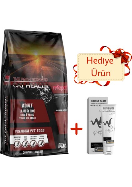 Miapet Kuzulu Yetişkin Kedi Maması Biotine Paste Hediyeli 10 KG