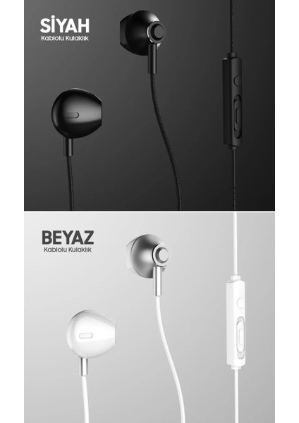 Ios Uyumlu Metal Başlık Kablolu Kulaklık indirimleri