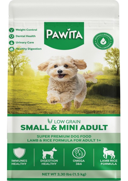 Hypoallergenic Small Mini Super Premium Kuzu Etli Küçük Irk Yetişkin Köpek Maması 1,5 kg