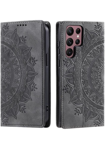 Samsung Galaxy S24 Ultra Pu Deri Kart Ekleme Yan Toka (Yurt Dışından)