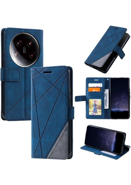 Xiaomi 14 Için Kılıf Ultra Darbeye Manyetik Cüzdan Çevir Folio Pu Deri (Yurt Dışından)
