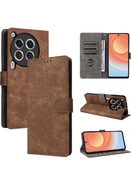 Tecno Camon 30 Premier 5g Flip Folio Cüzdan Pu Deri Kart Yuvaları Için Kılıf (Yurt Dışından)